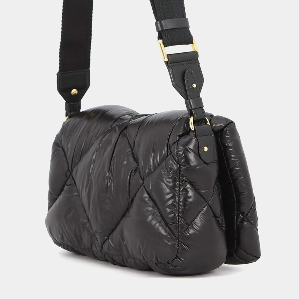Moncler Puff Small Black Nylon Shoulder Bag
