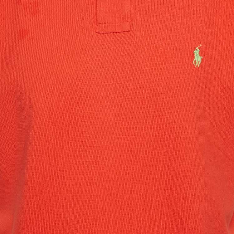 Polo Ralph Lauren Red Cotton Pique Polo T-Shirt L