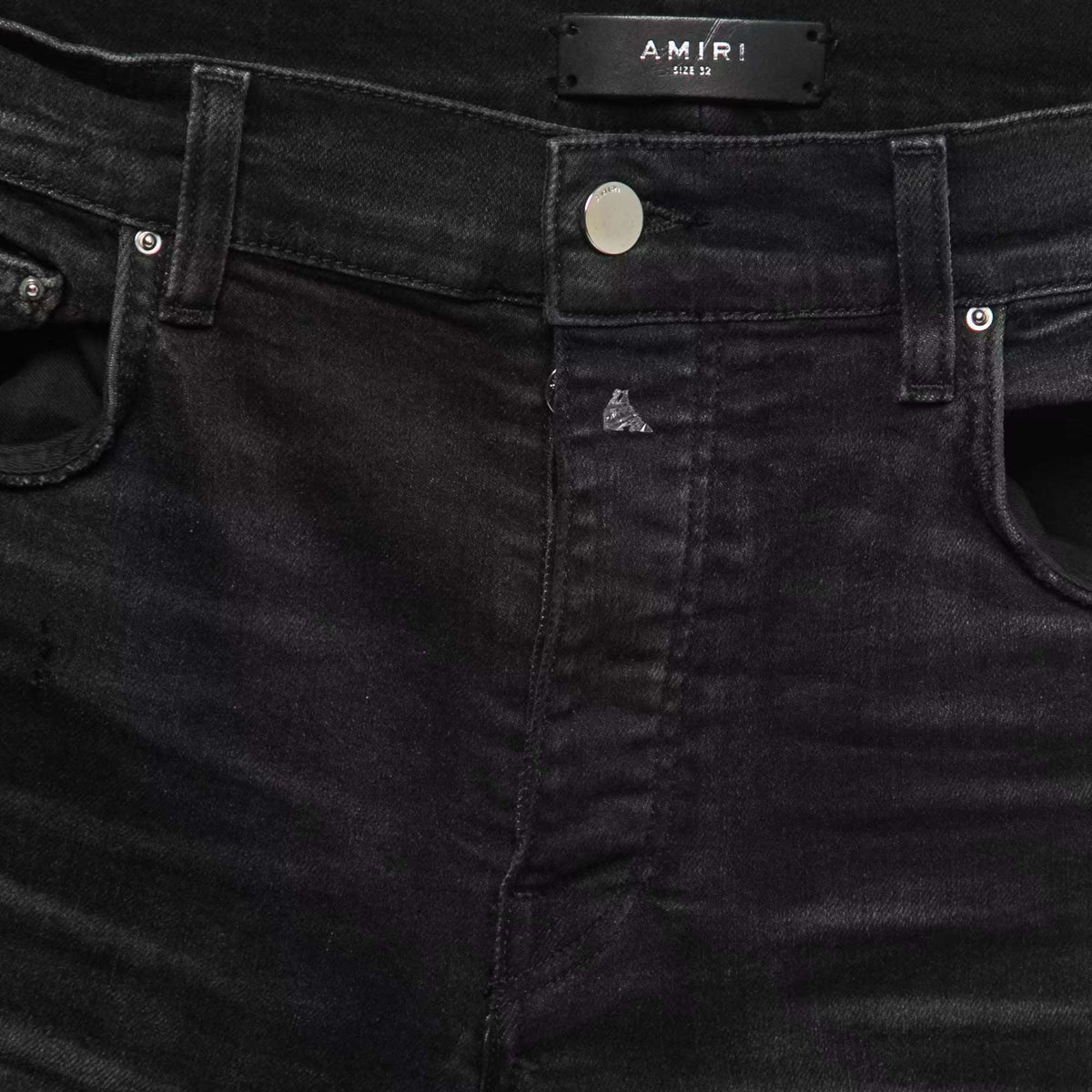 Amiri Black Distressed Denim Panelled Skinny Jeans M Waist 32"