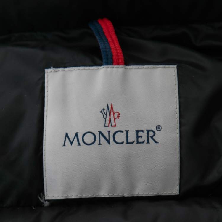 Moncler Black Synthetic Quilted Down Hooded Puffer Jacket M