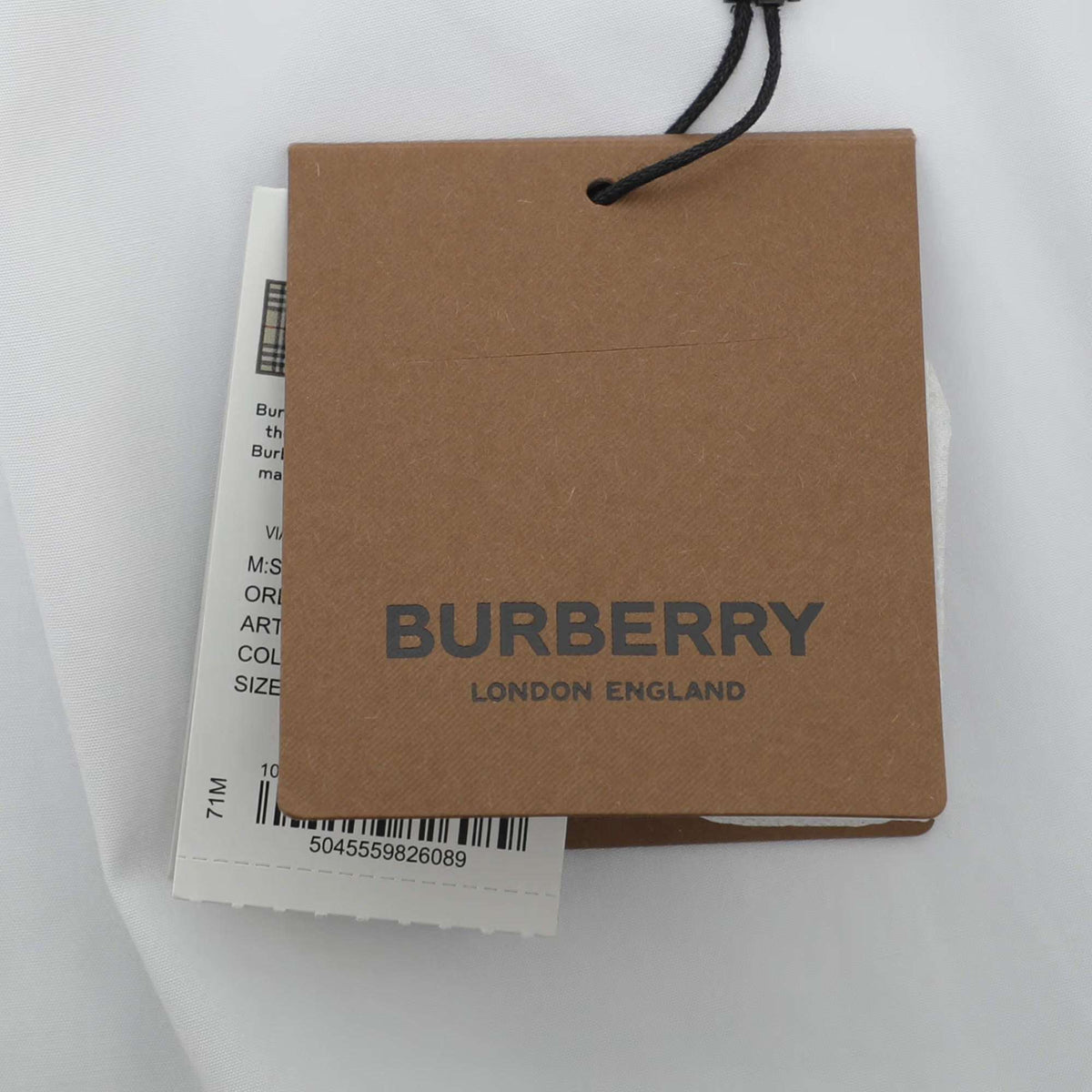 Burberry White Stretch Cotton Long Sleeve Shirt S