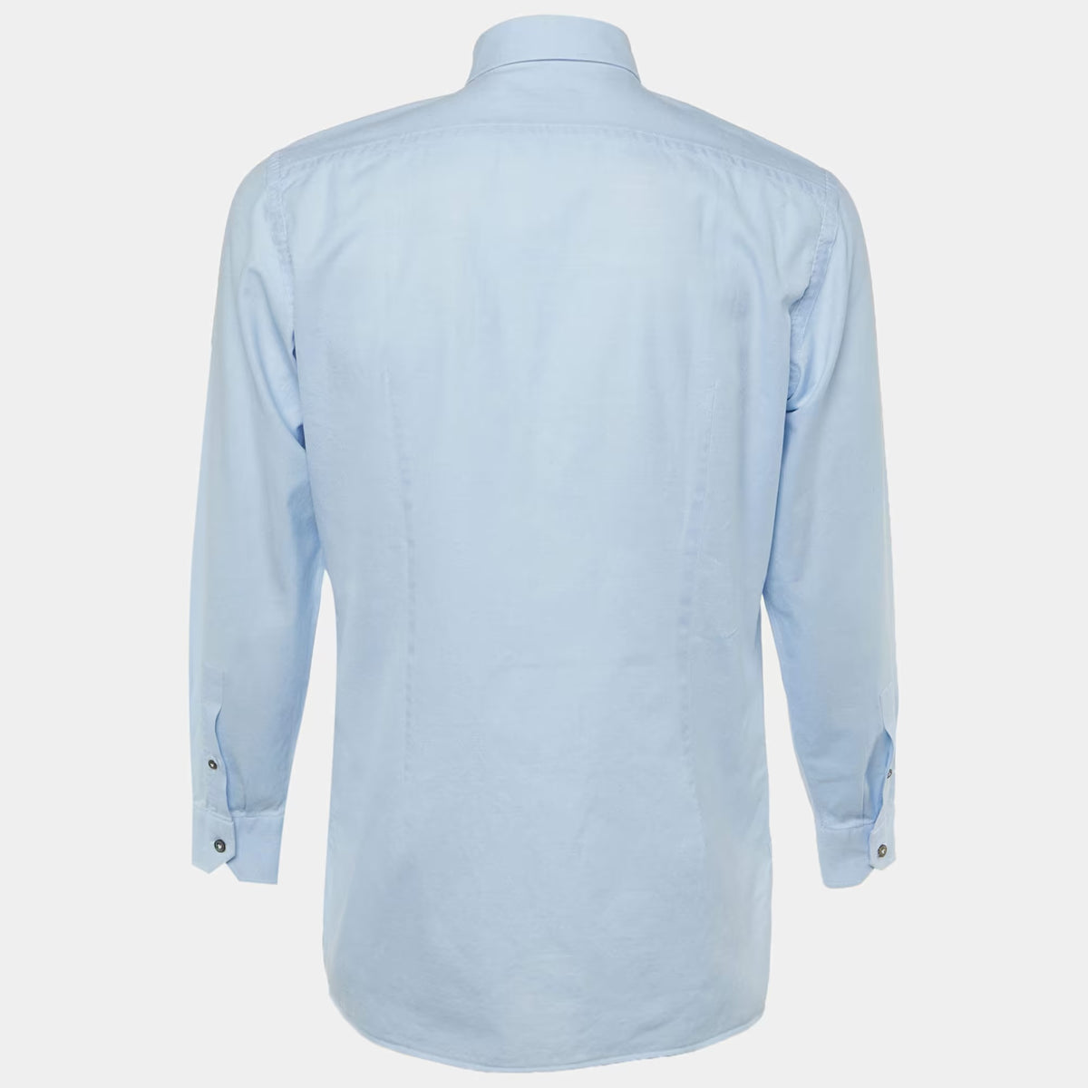 Lanvin Blue Cotton Button Front Shirt M