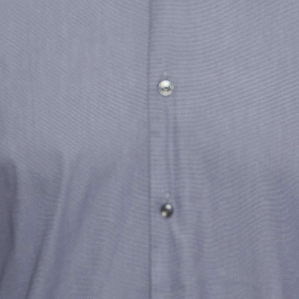 Boss By Hugo Boss Blue Textured Cotton Blend Slim Fit Isko Shirt XS