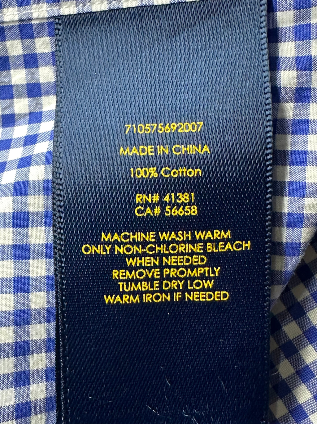 POLO RALPH LAUREN Pre-owned SLIM FIT CHECK SHIRT MEN'S