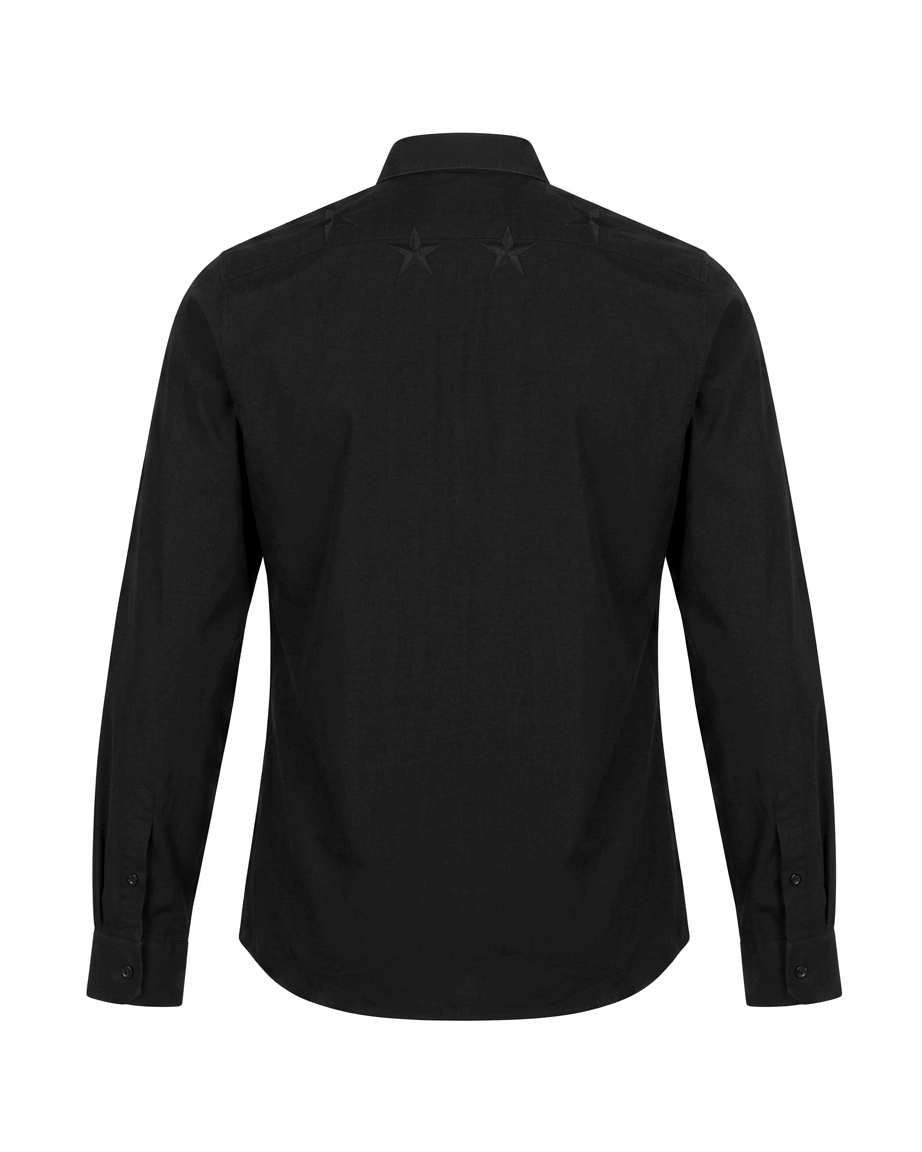 Givenchy Star Embroidered Poplin Men’s Cotton Shirt Size L