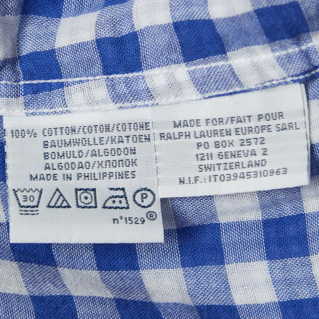 Polo Ralph Lauren Blue Checked Cotton Button Front Shirt S