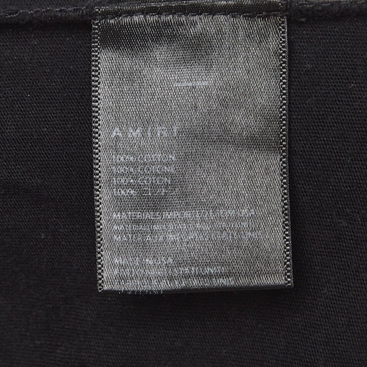 Amiri Black Cherub Printed Cotton Knit Crew Neck Tshirt XL