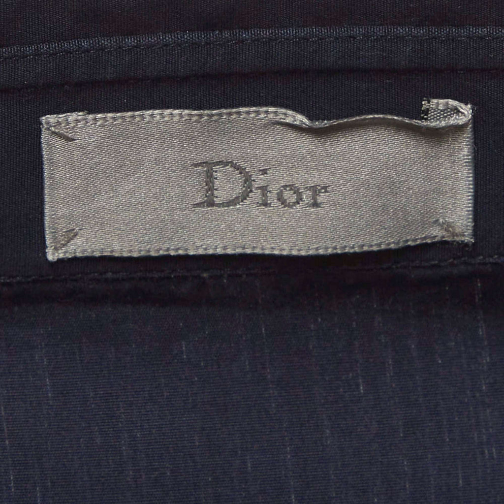 Dior Homme Navy Blue Cotton Poplin Shirt XL