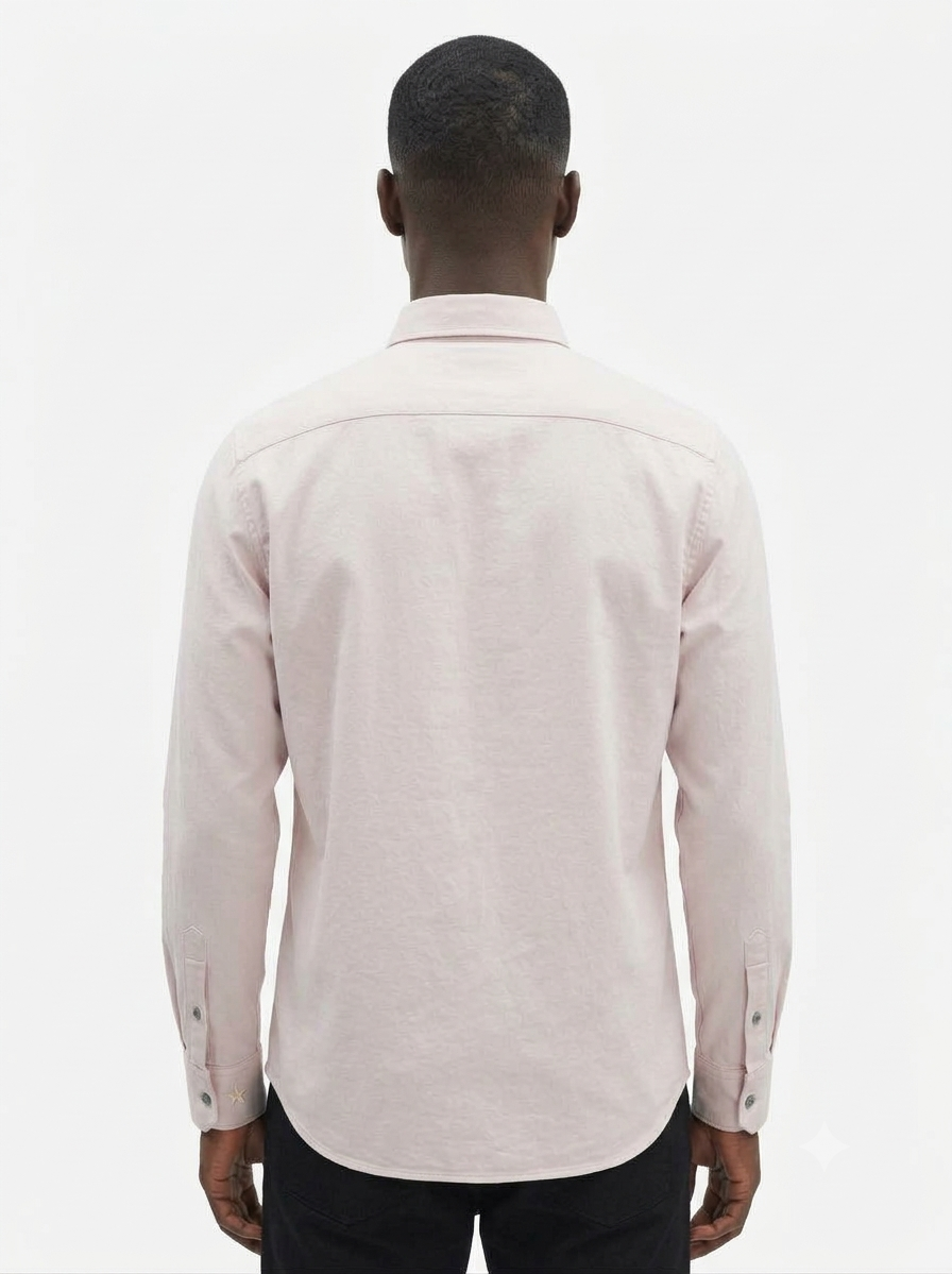 A.P.C. Rue Madame Paris Pre-Owned Light Pink Cotton Long-Sleeve Button-Down Shirt