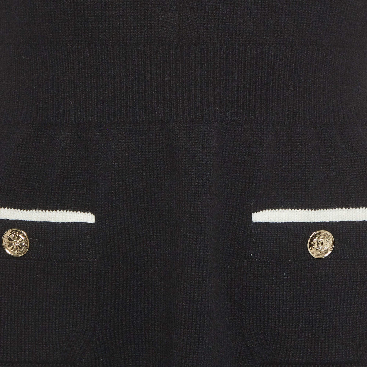 Chanel Black Knit Strappy Mini Dress S