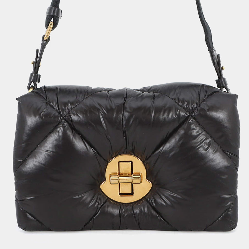 Moncler Puff Small Black Nylon Shoulder Bag