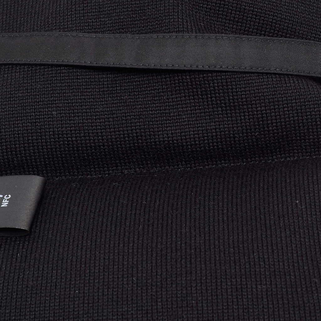 Prada Black Padded Re-Nylon and Wool Triangle Logo Scarf