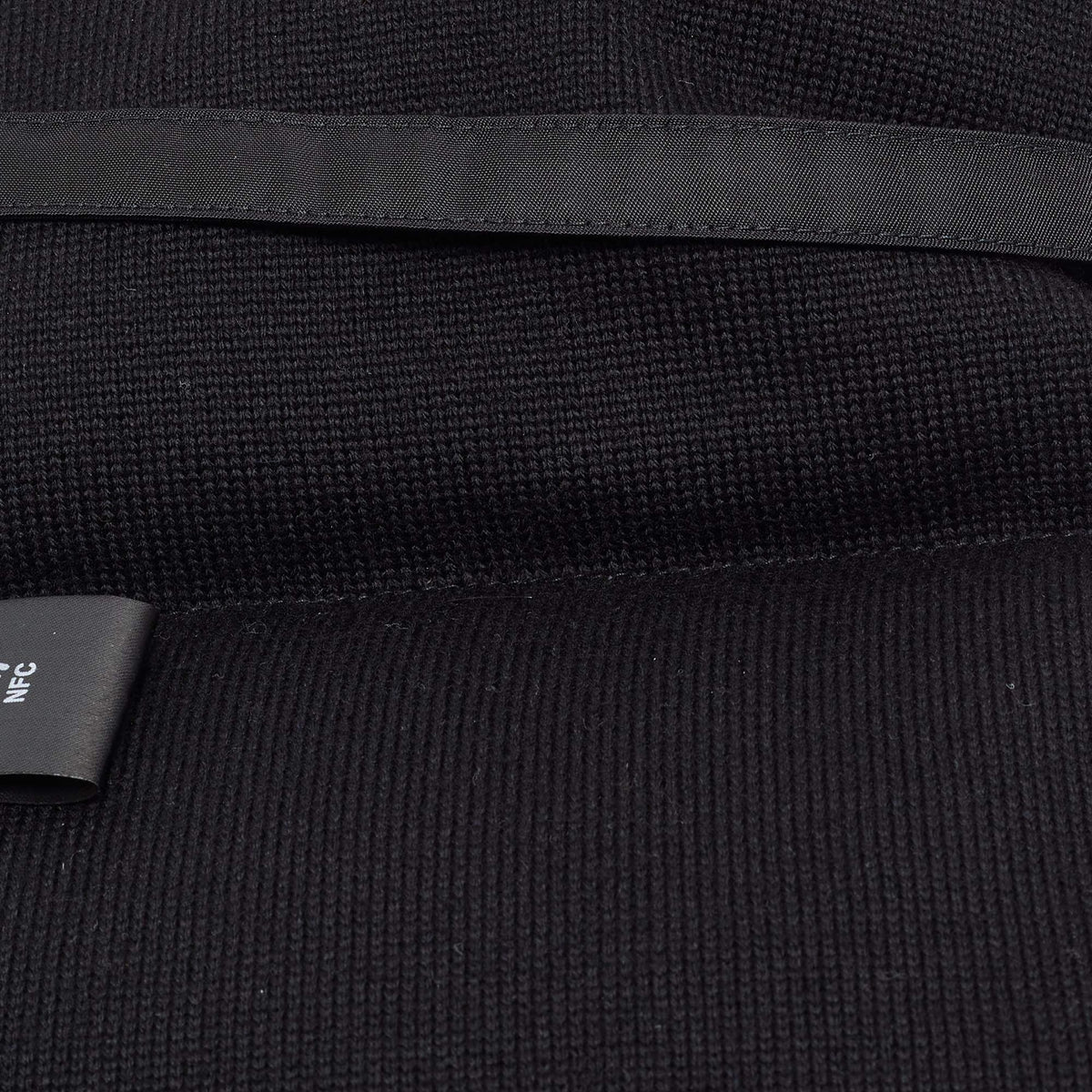 Prada Black Padded Re-Nylon and Wool Triangle Logo Scarf