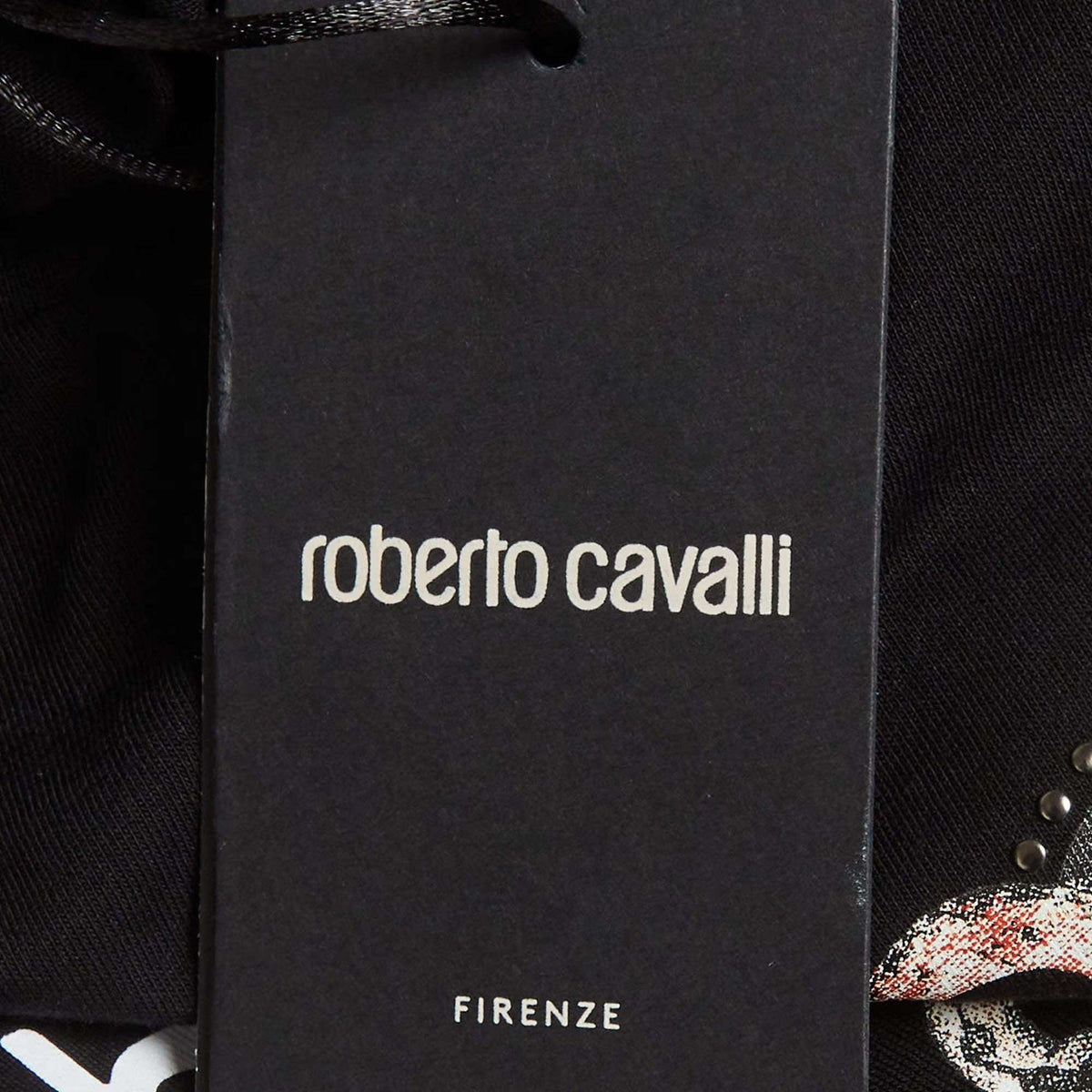 Roberto Cavalli Black Snake Graphic Logo Crew Neck T-Shirt S
