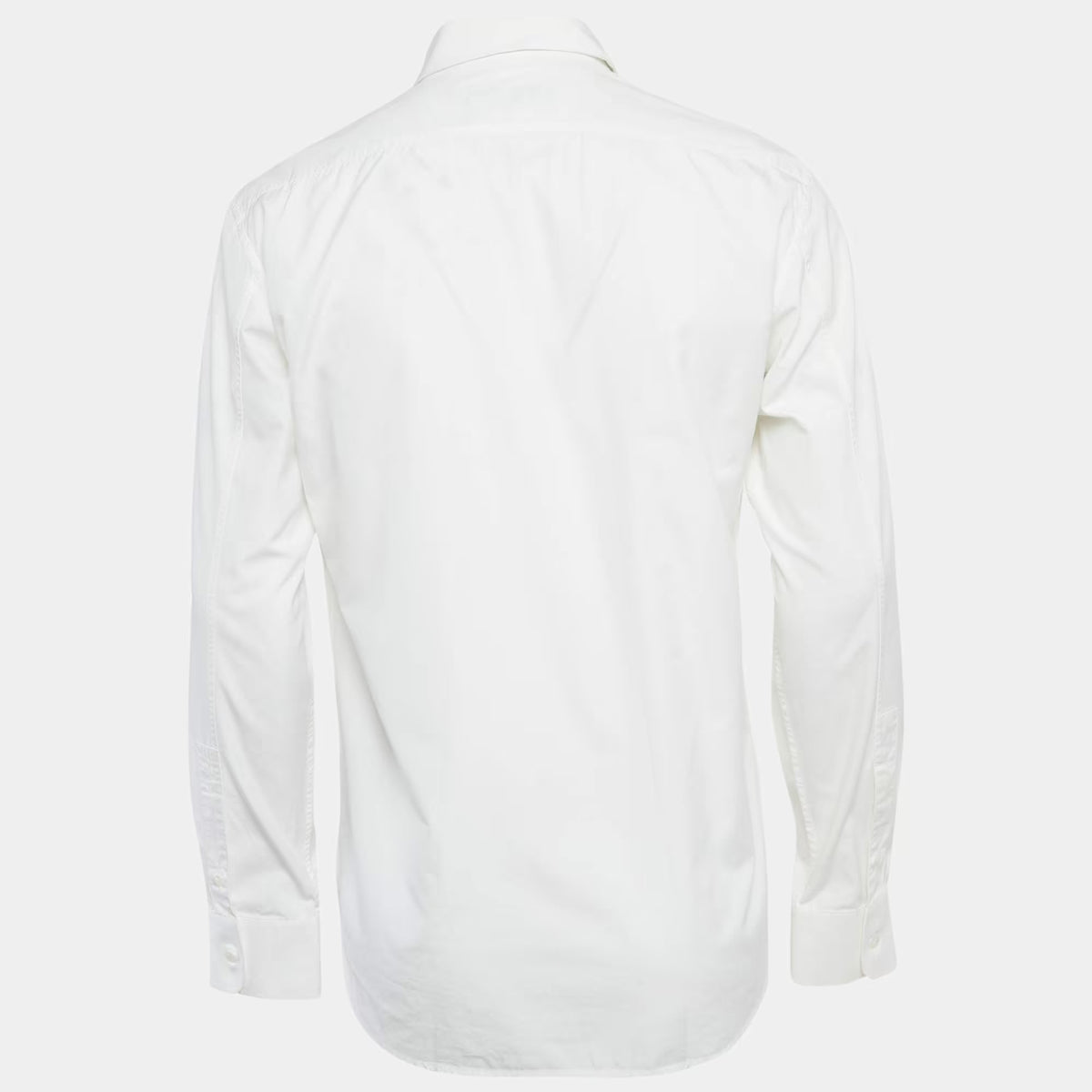 Yves Saint Laurent White Cotton Long Sleeve Shirt L