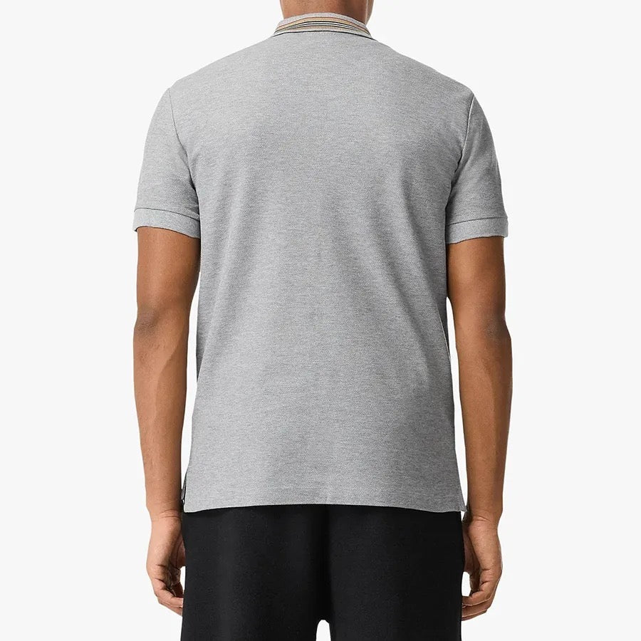 Burberry Embroidered Men's Grey Polo T-Shirt