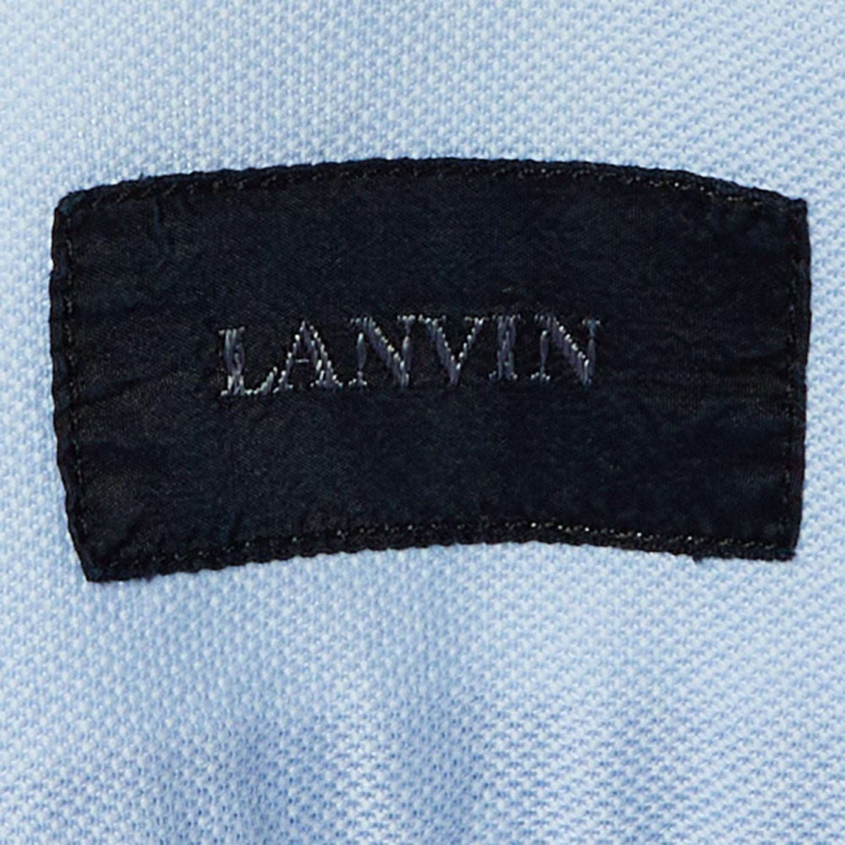 Lanvin Blue Cotton Button Front Shirt M