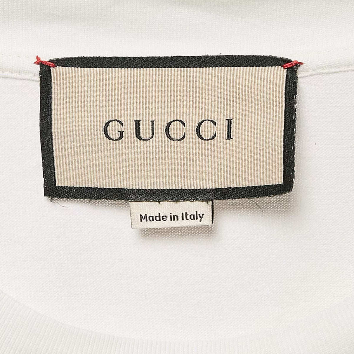 Gucci White Logo Print Jersey Crew Neck T-Shirt S