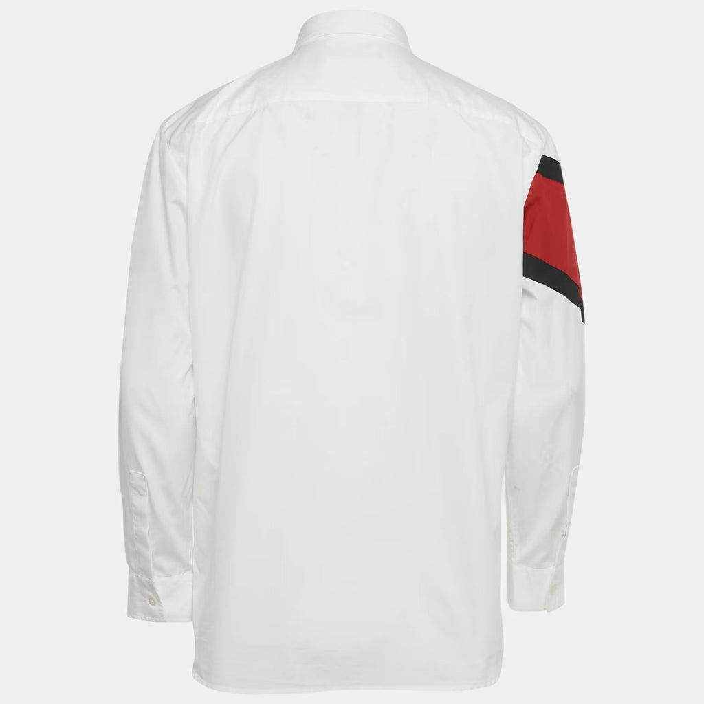Givenchy White Cotton Thunder Panel Detail Button Front Shirt XXL