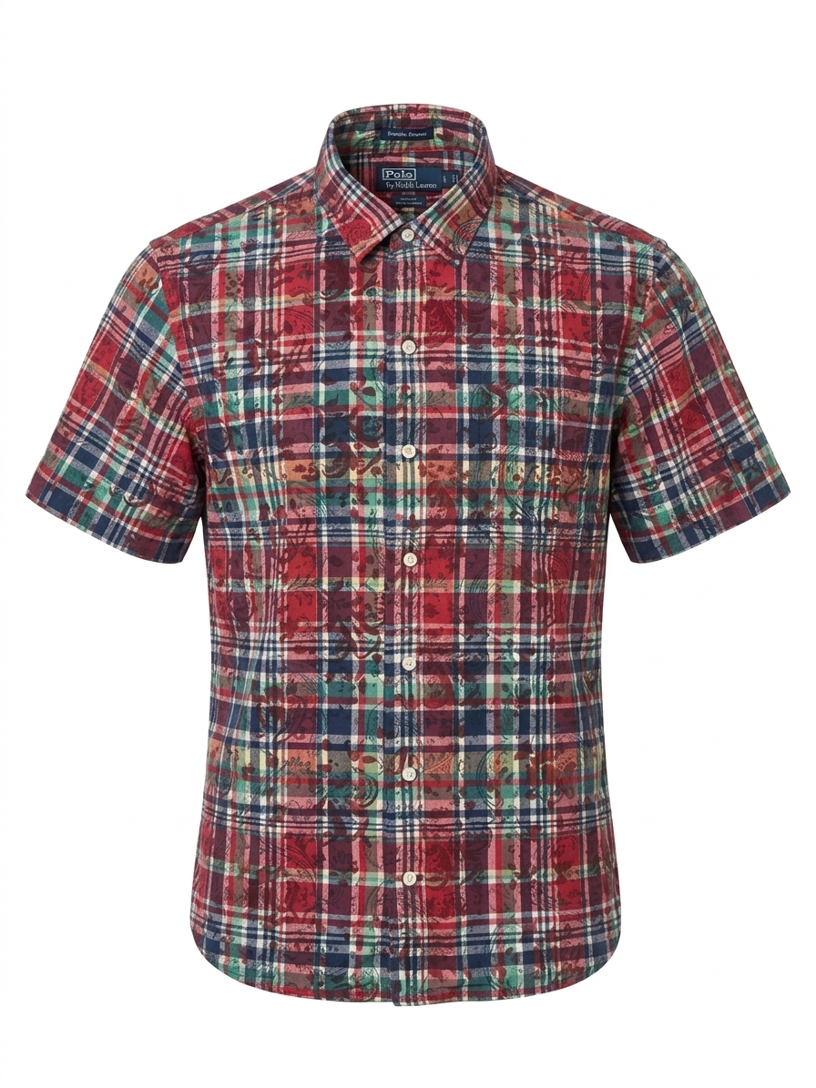 POLO RALPH LAUREN MADRAS SHIRT XL