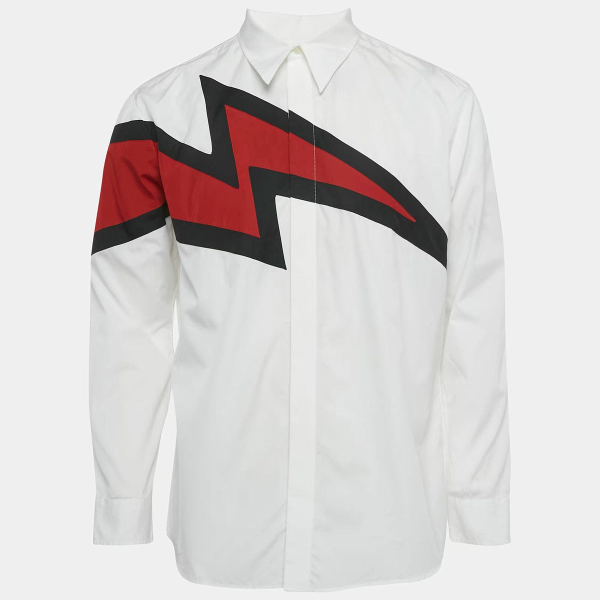 Givenchy White Cotton Thunder Panel Detail Button Front Shirt XXL