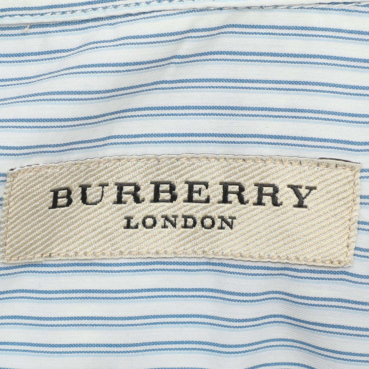 Burberry Blue Pinstriped Stretch Cotton Blend Long Sleeve Tailored Shirt S