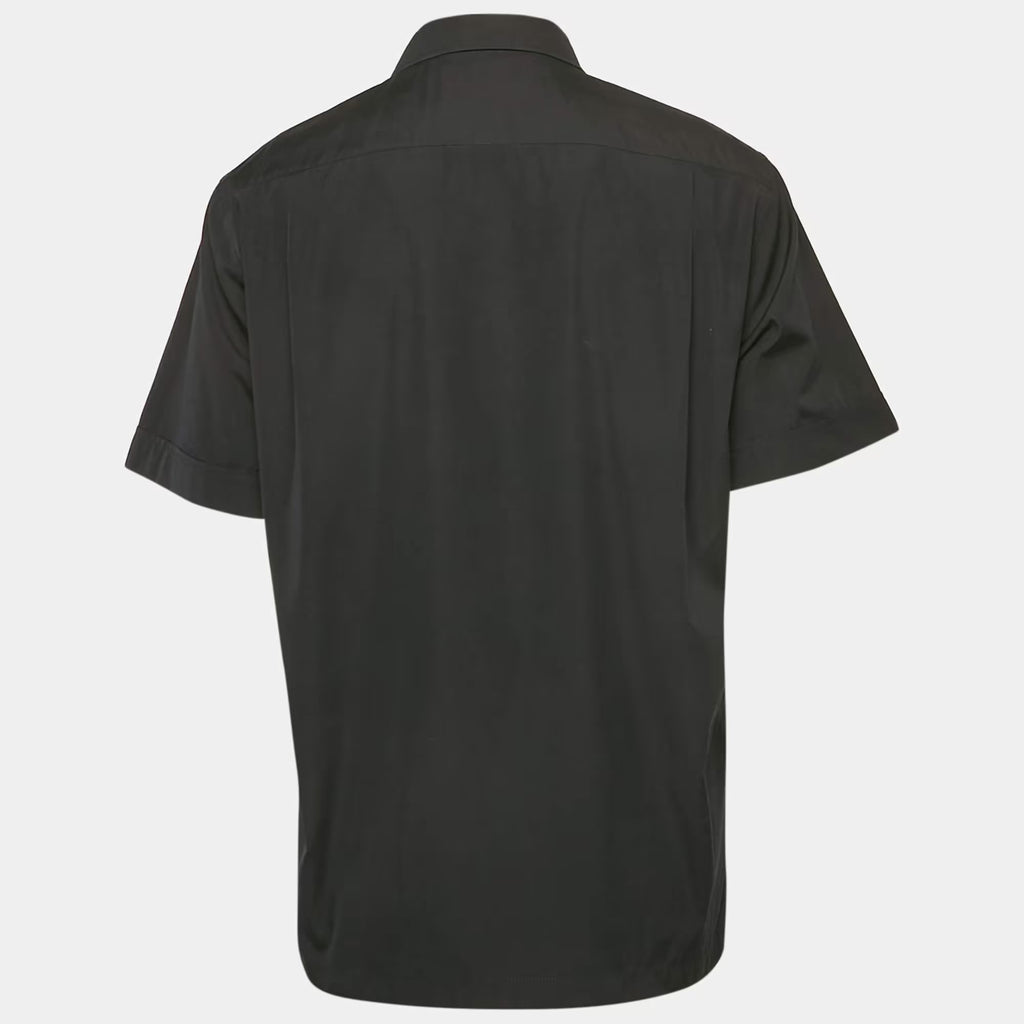 Dolce & Gabbana Black Cotton Short Sleeve Shirt M