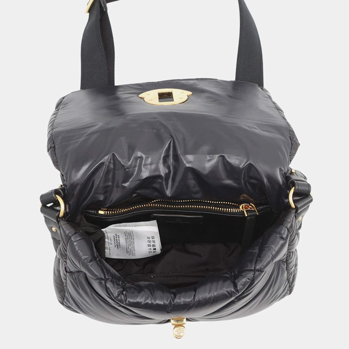 Moncler Puff Small Black Nylon Shoulder Bag