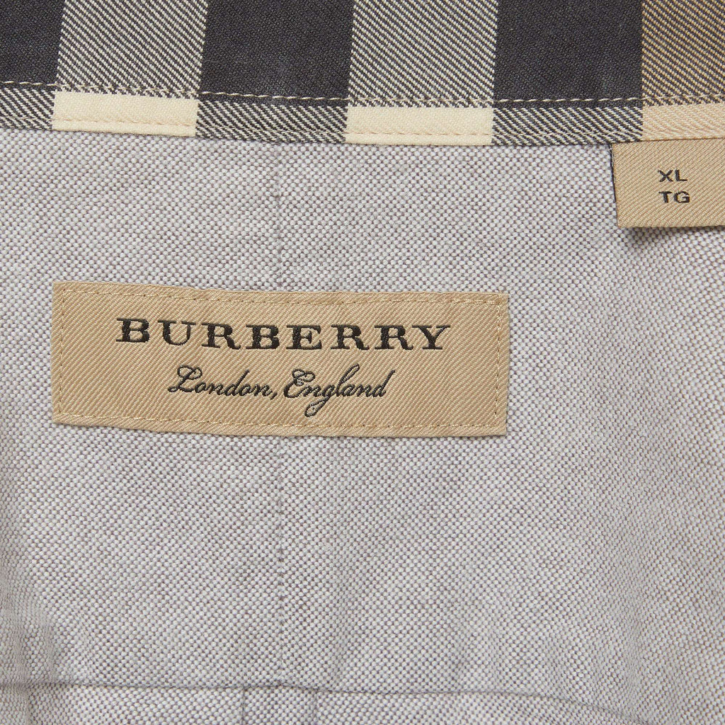 Burberry Grey Cotton Button Down Shirt XL