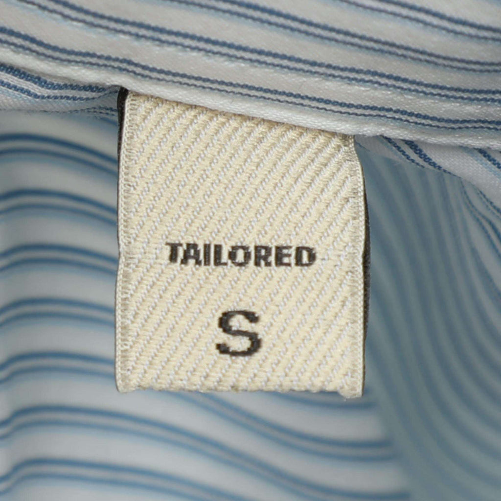 Burberry Blue Pinstriped Stretch Cotton Blend Long Sleeve Tailored Shirt S