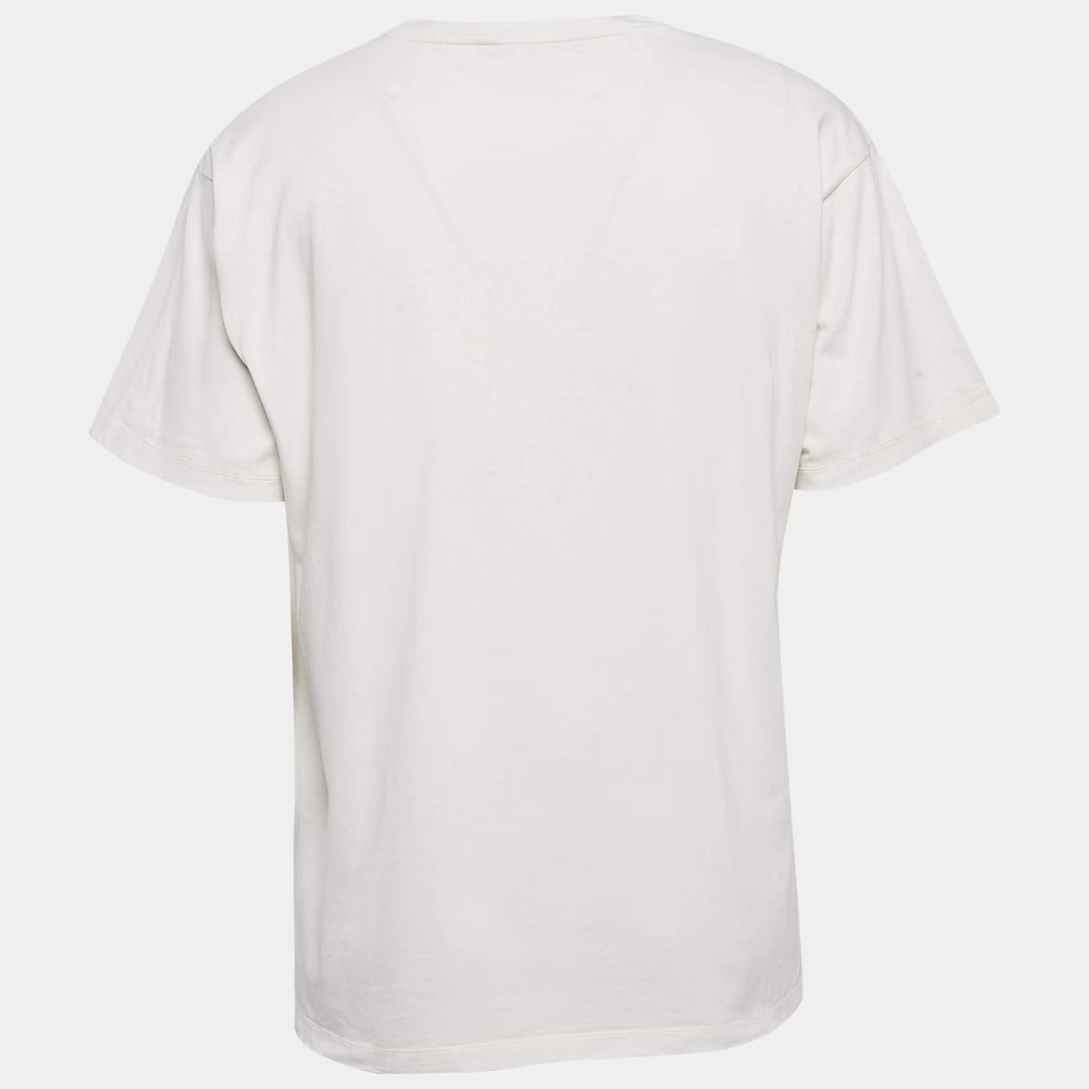 Gucci White Logo Print Jersey Crew Neck T-Shirt S