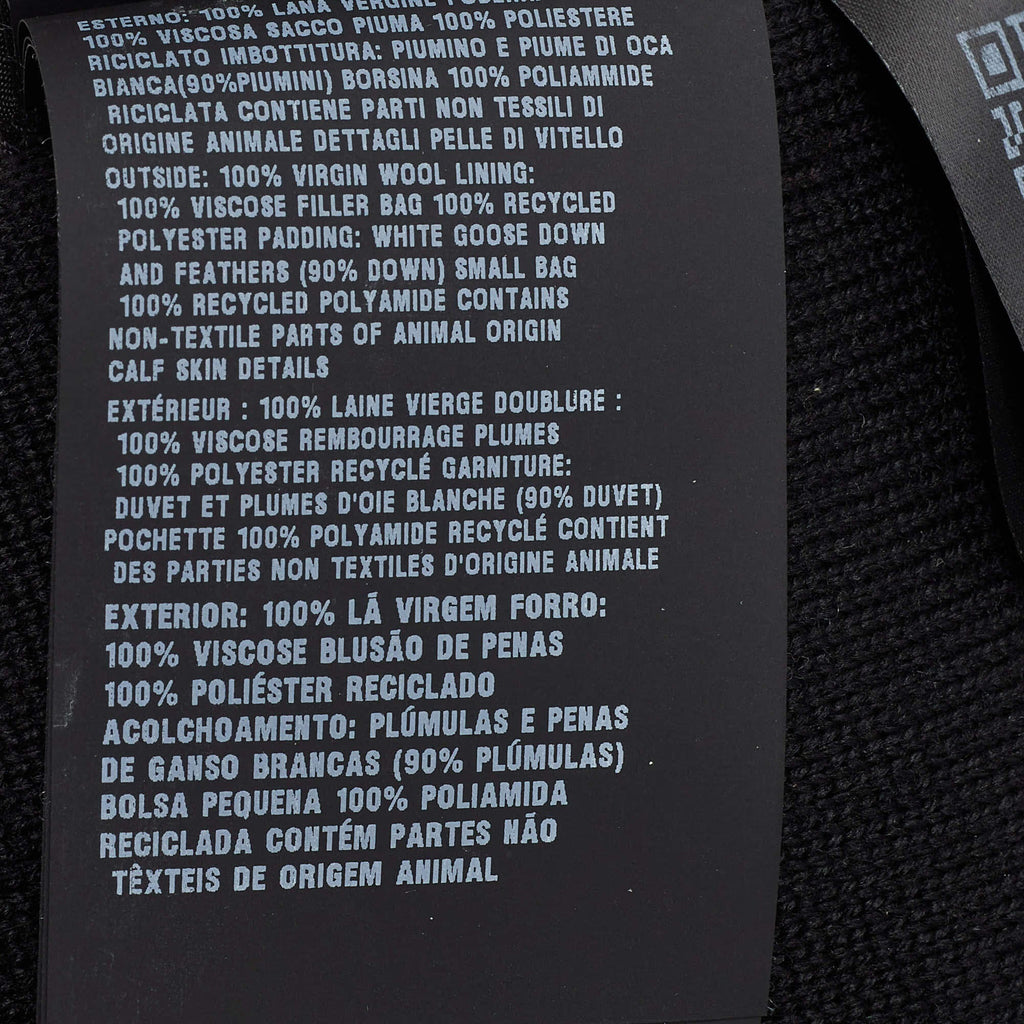 Prada Black Padded Re-Nylon and Wool Triangle Logo Scarf