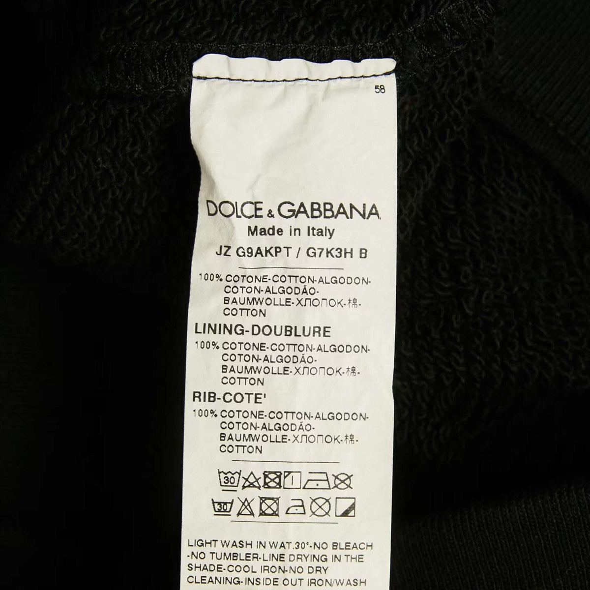 Dolce & Gabbana Black DGVIBE3 Print Cotton Knit Hoodie XS