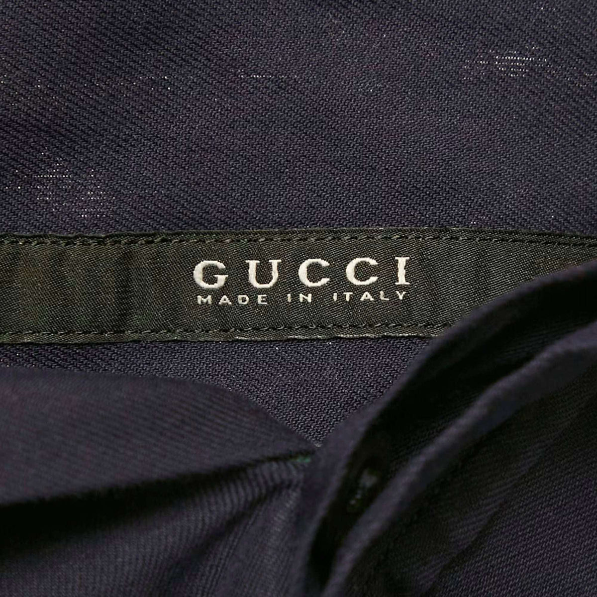 Gucci Blue Cotton Skinny Shirt XL