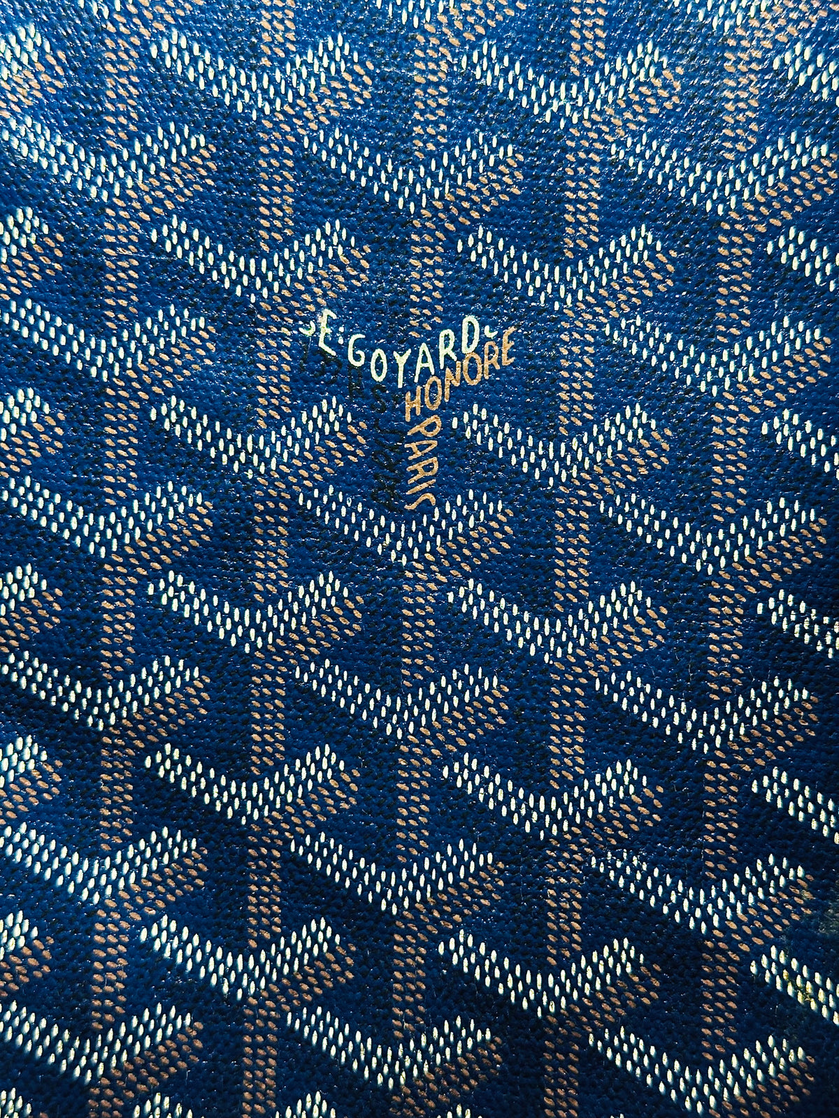 GOYARD pre-owned Senat Clutch Navy Blue Goyardine Pre Loved Unisex