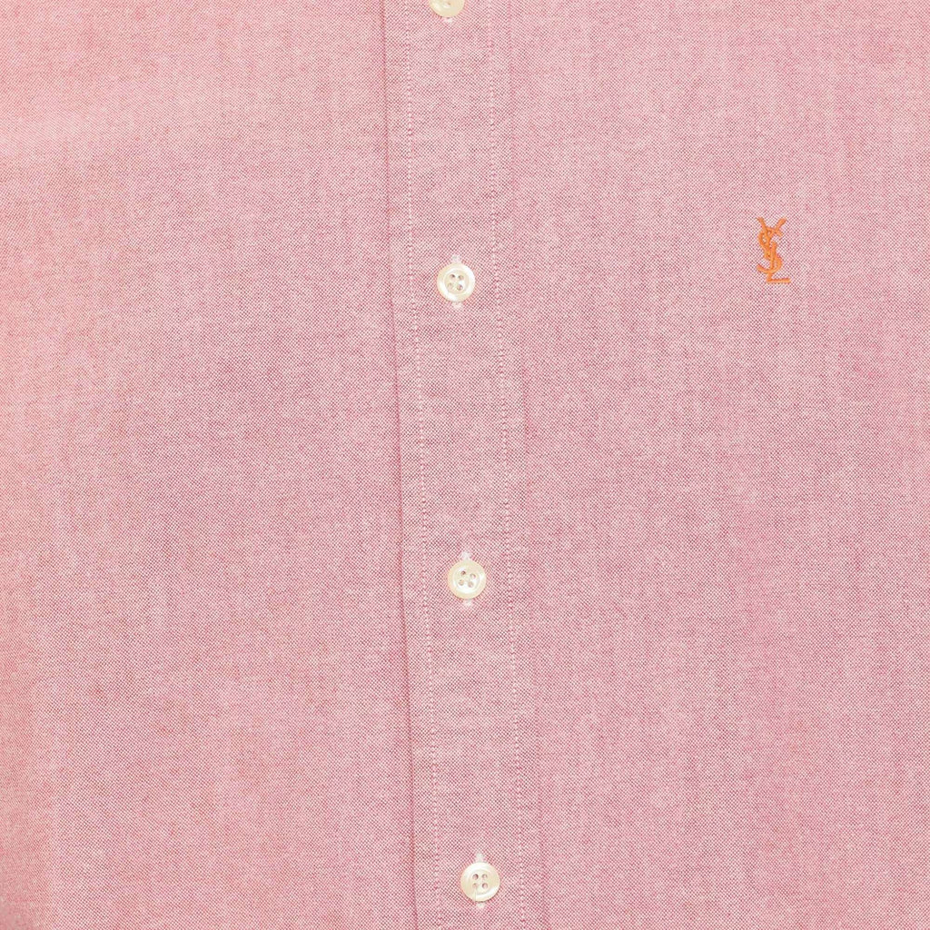 Yves Saint Laurent Pink Cotton Long Sleeve Shirt M