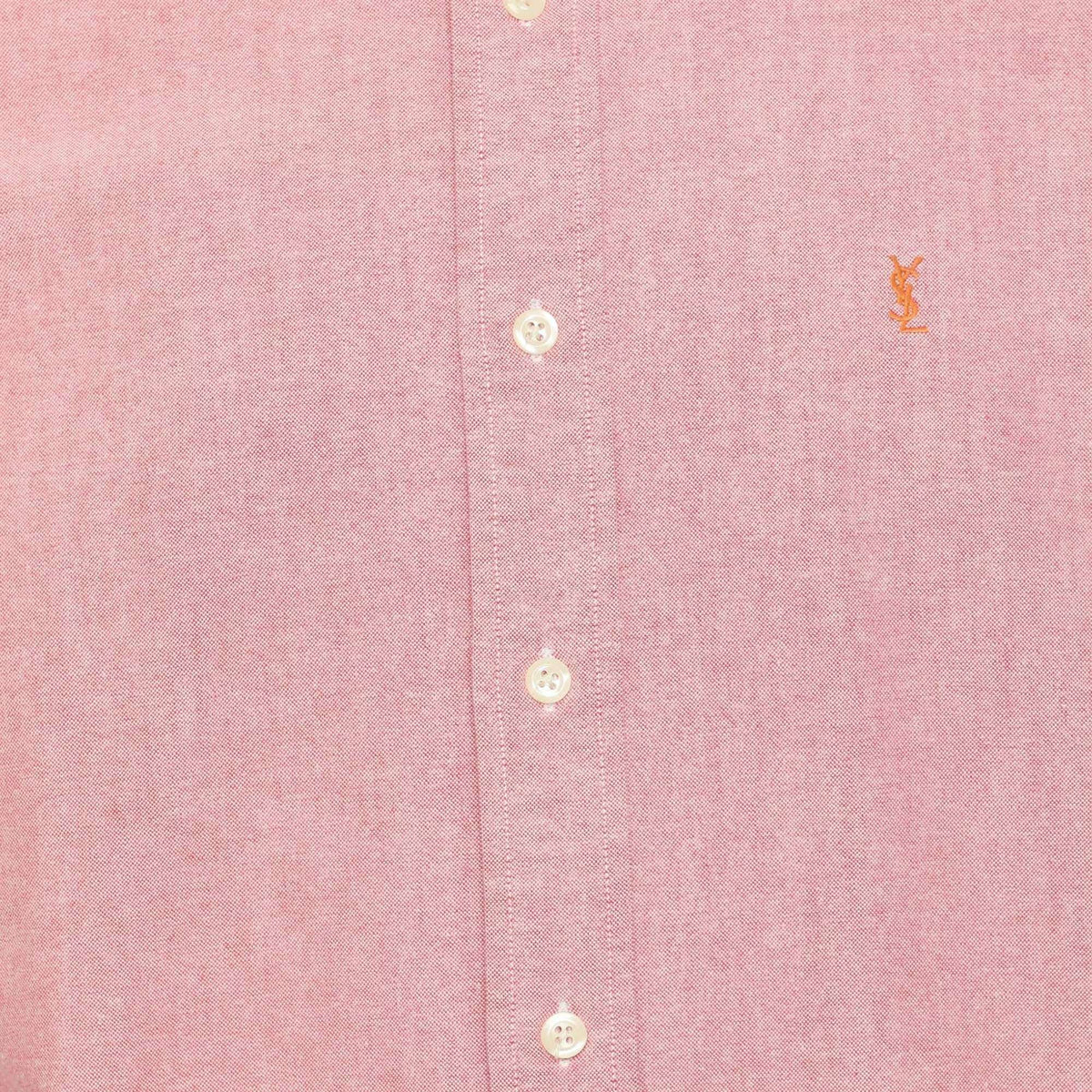 Yves Saint Laurent Pink Cotton Long Sleeve Shirt M