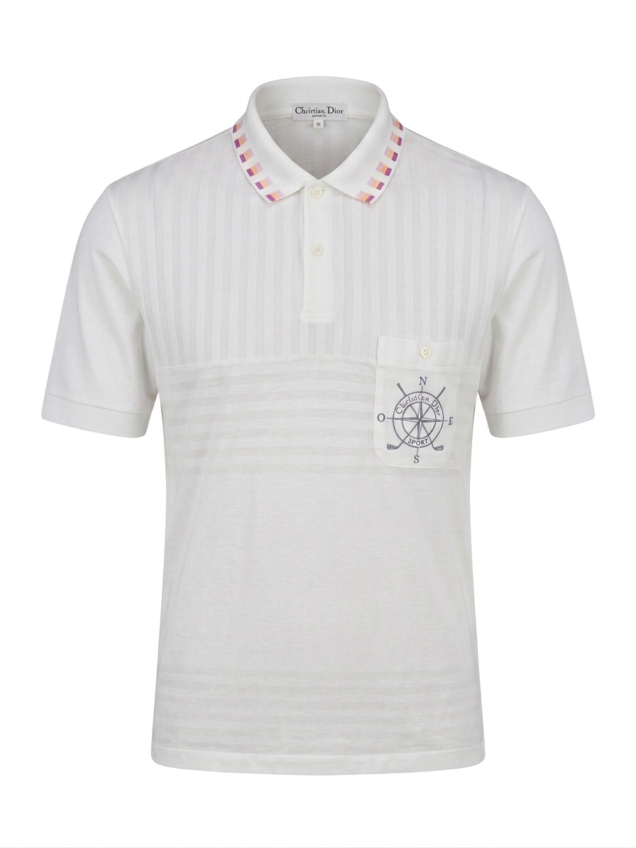 CHRISTIAN DIOR Pre-Owned Off White Polo T-Shirt Men’s