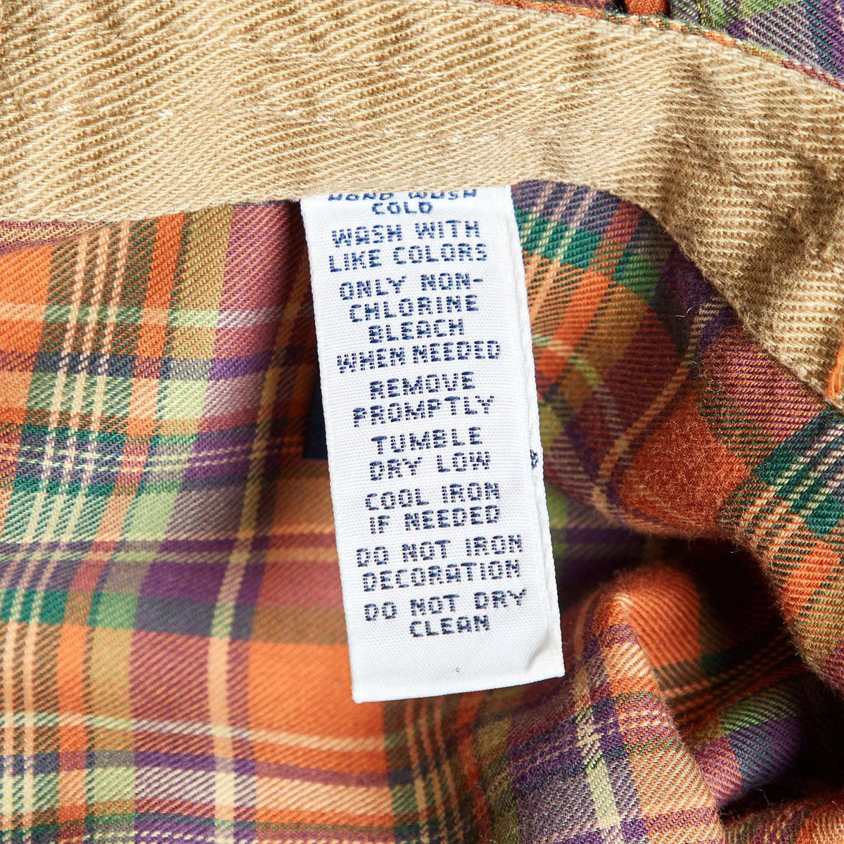 Polo Ralph Lauren Orange Plaid Checked Cotton Long Sleeve Shirt S