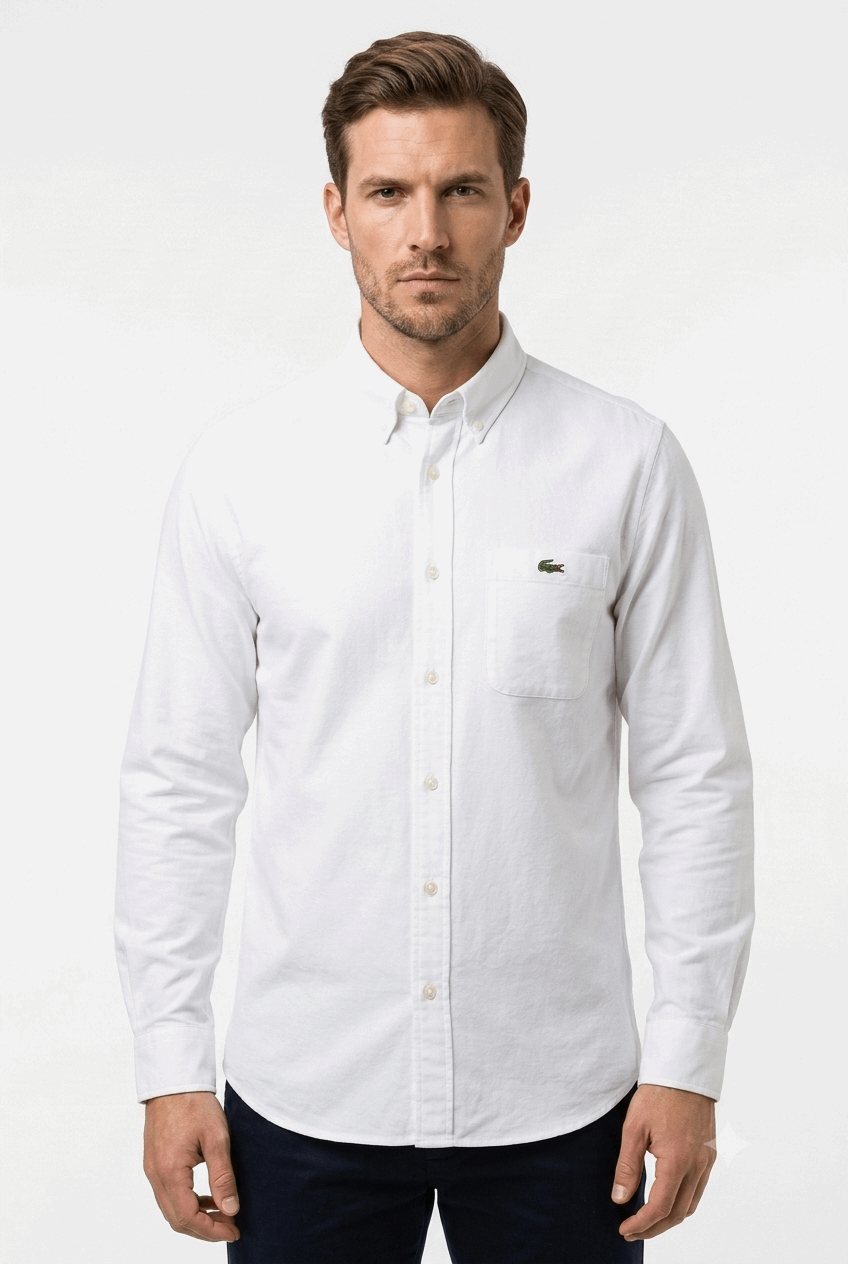 Lacoste White Button-Down
Shirt Men’s Size M