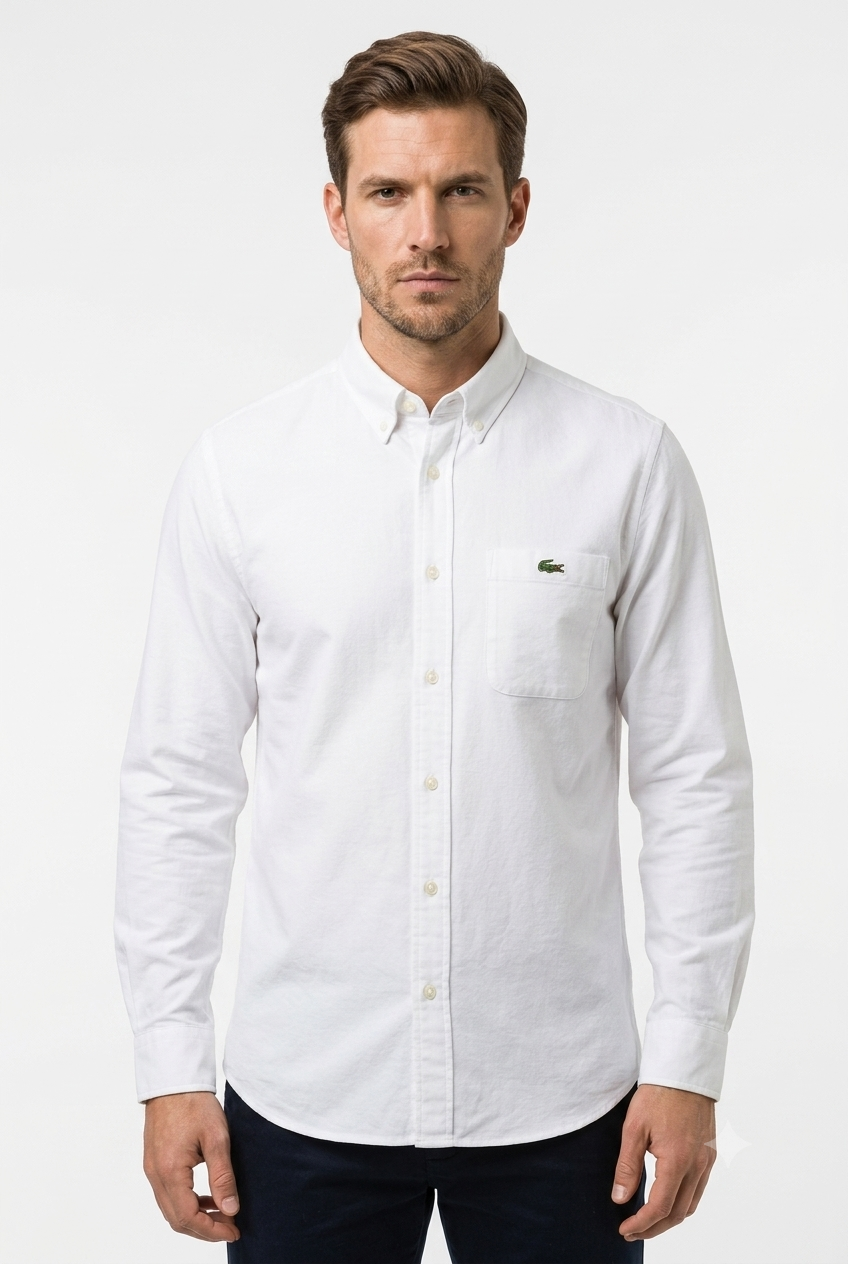 Lacoste White Button-Down
Shirt Men’s