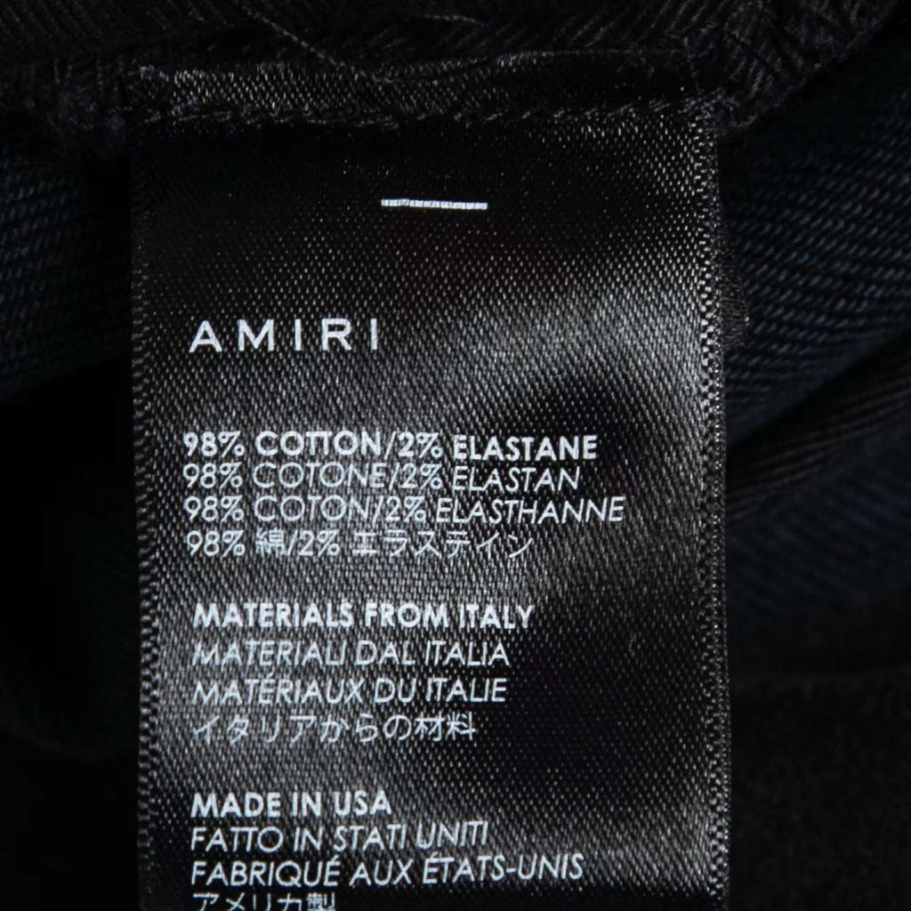 Amiri Black Distressed Denim Panelled Skinny Jeans M Waist 32"