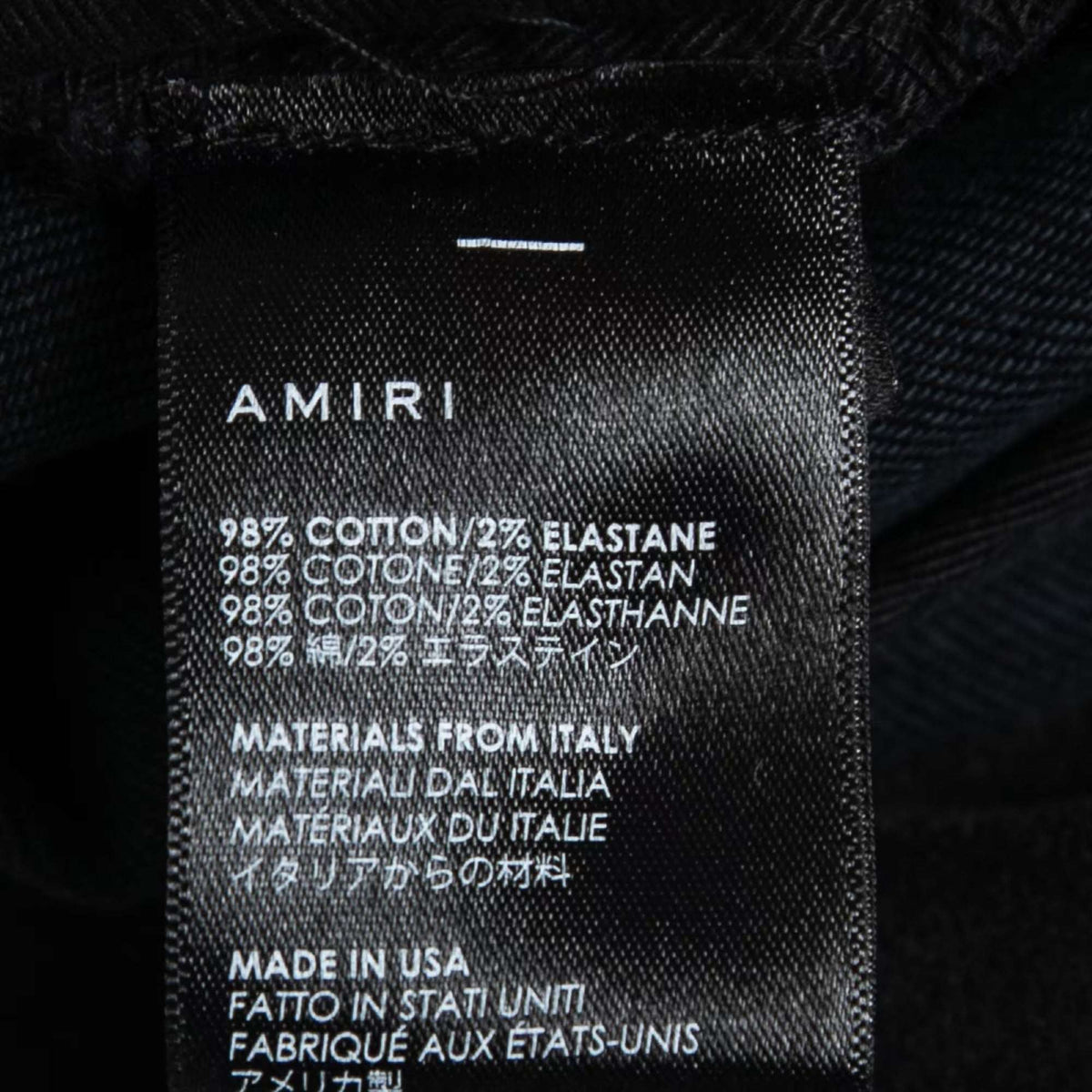 Amiri Black Distressed Denim Panelled Skinny Jeans M Waist 32"
