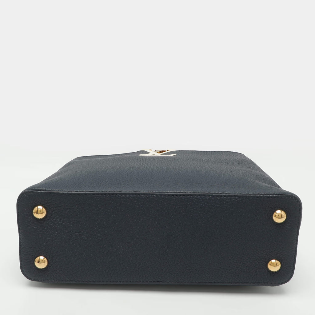 Louis Vuitton Capucines PM Navy Blue Taurillon Leather Bag