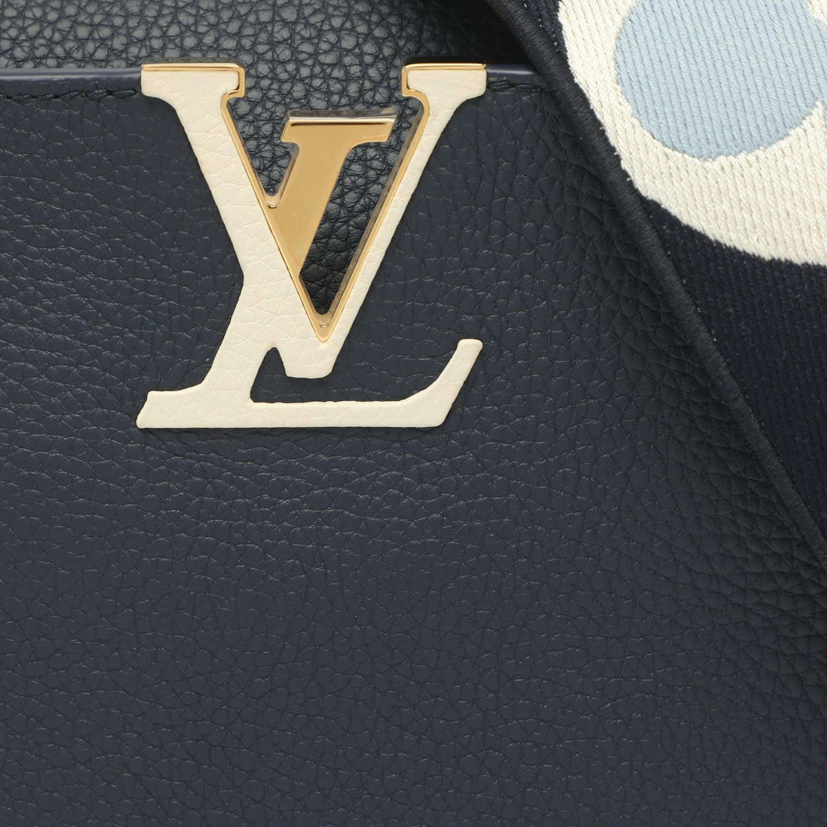 Louis Vuitton Capucines PM Navy Blue Taurillon Leather Bag
