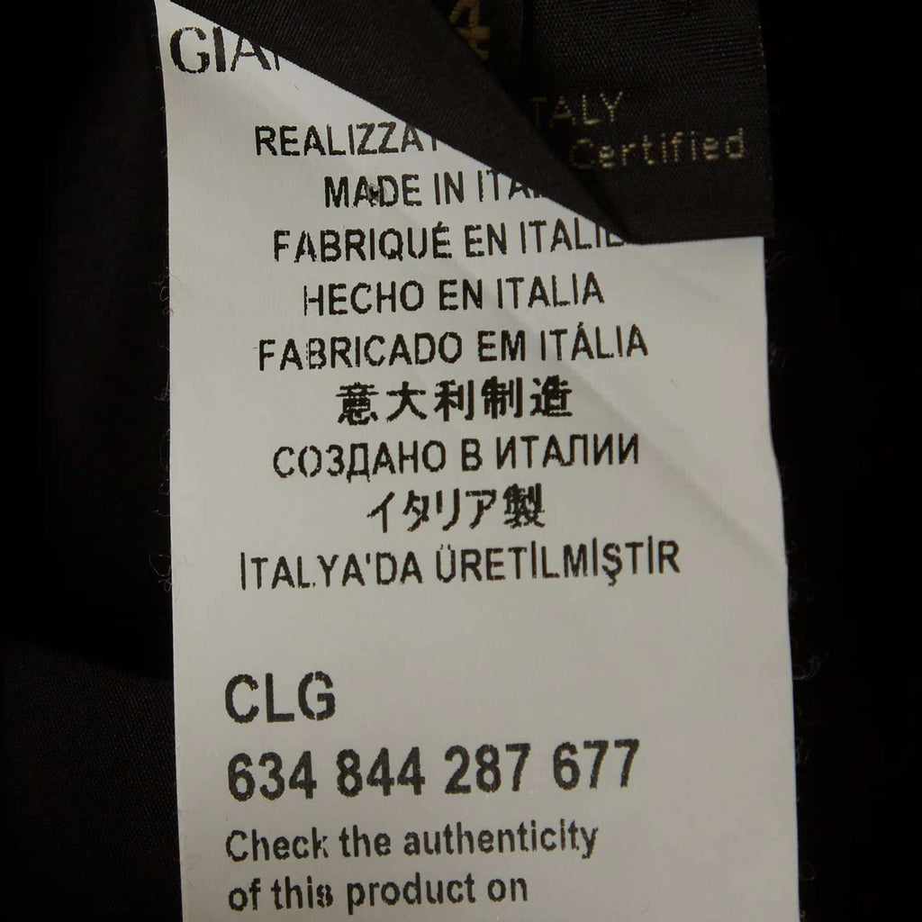 Versace Black Cotton Embellished Long Sleeve Shirt XS