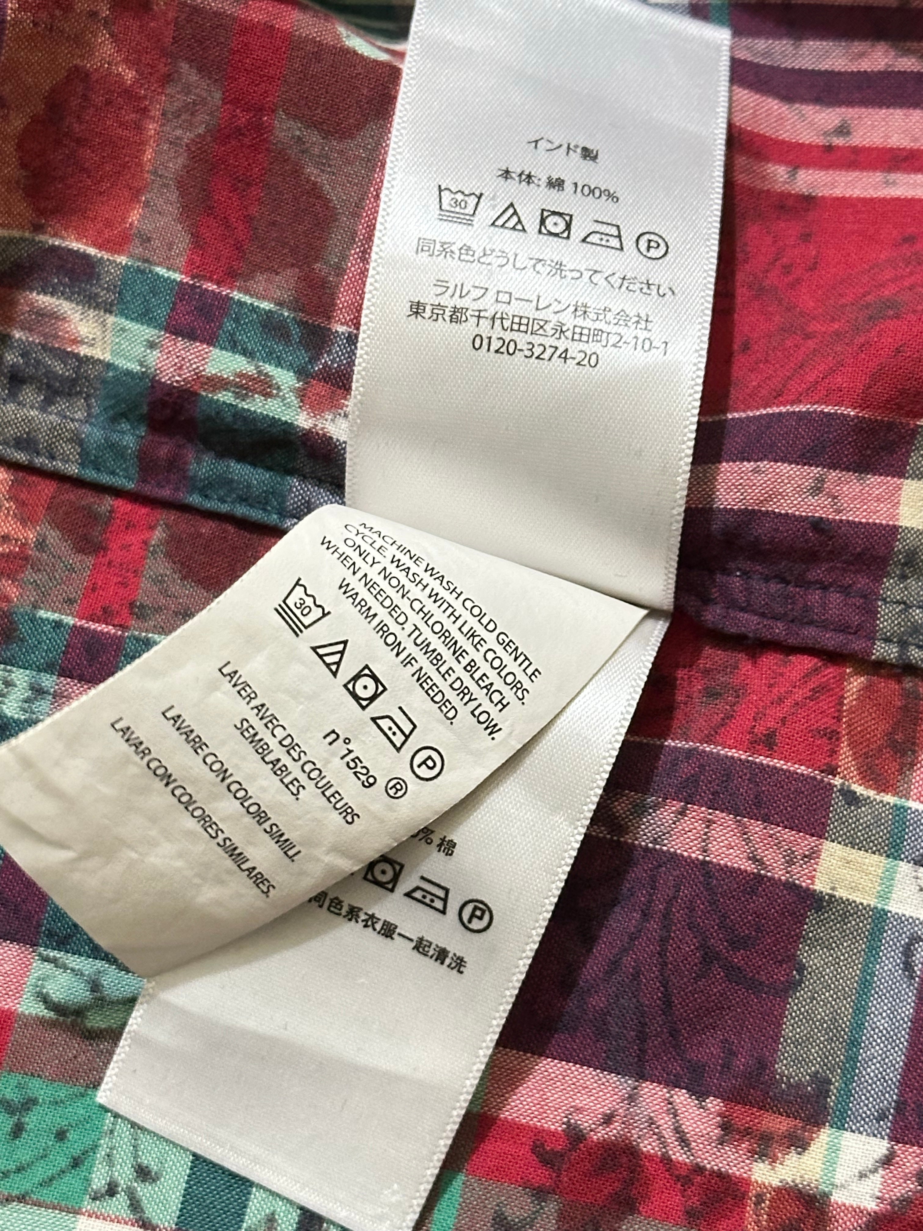 POLO RALPH LAUREN MADRAS SHIRT XL