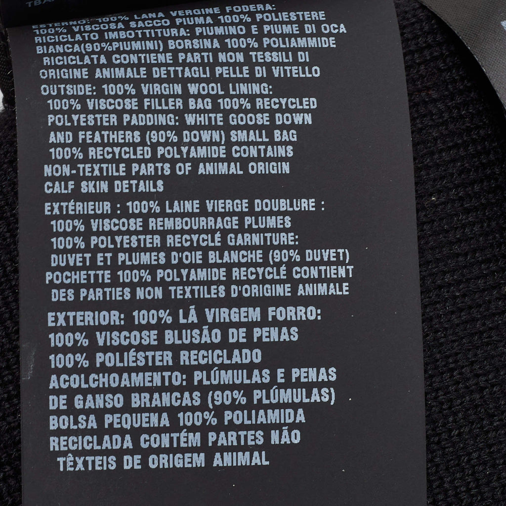 Prada Black Padded Re-Nylon and Wool Triangle Logo Scarf