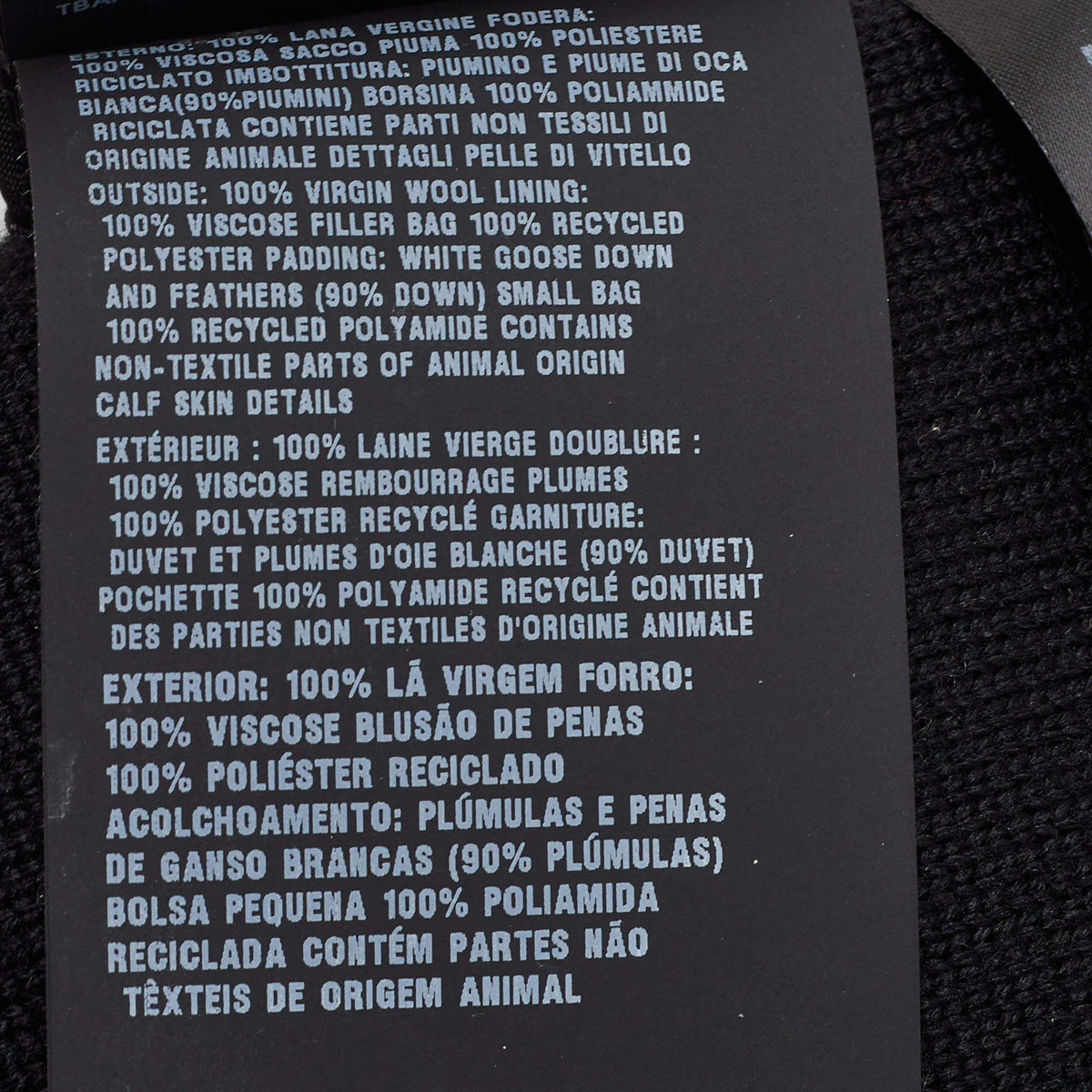 Prada Black Padded Re-Nylon and Wool Triangle Logo Scarf