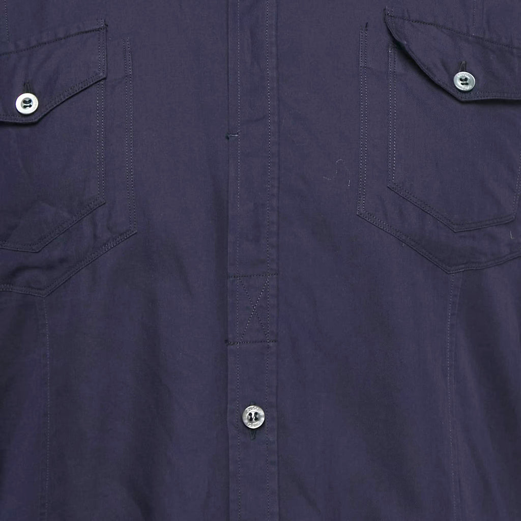 Gucci Blue Cotton Skinny Shirt XL